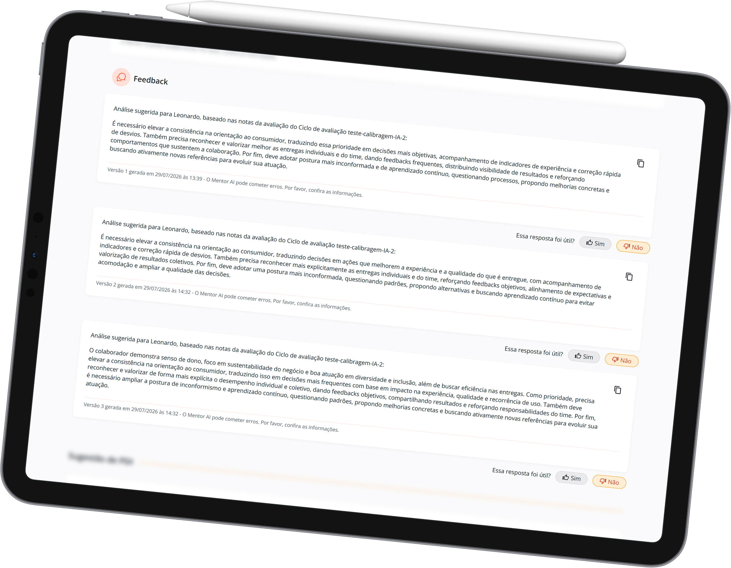 feedback ia para avaliação