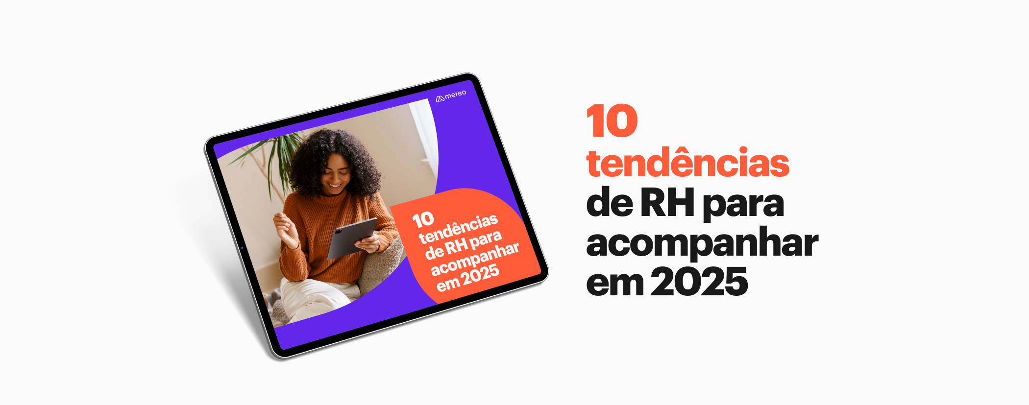 imagem com a capa do infográfico escrito 10 tendências de RH para acompanhar em 2025